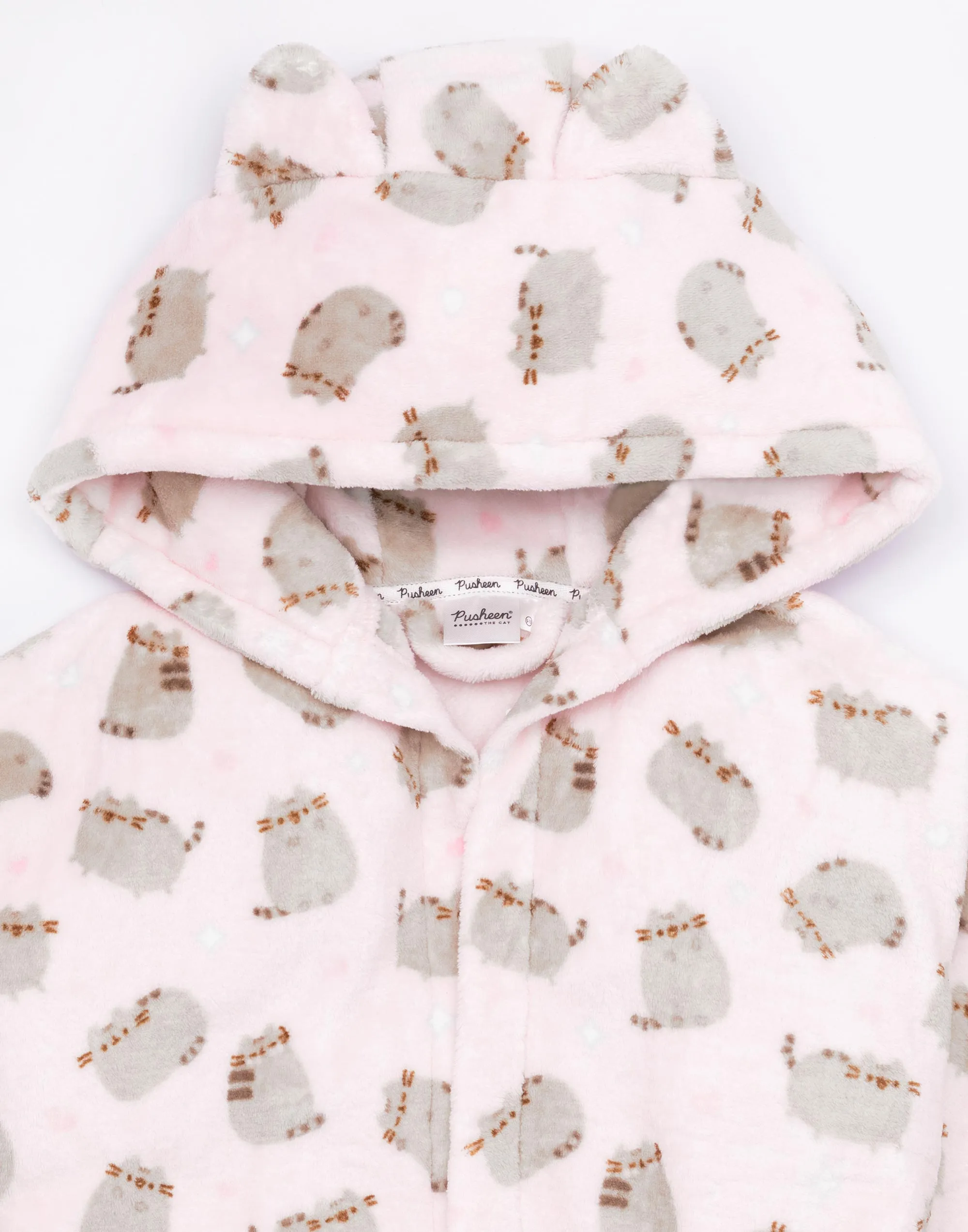 Pusheen The Cat Girls Bathrobe - Pink All Over Print