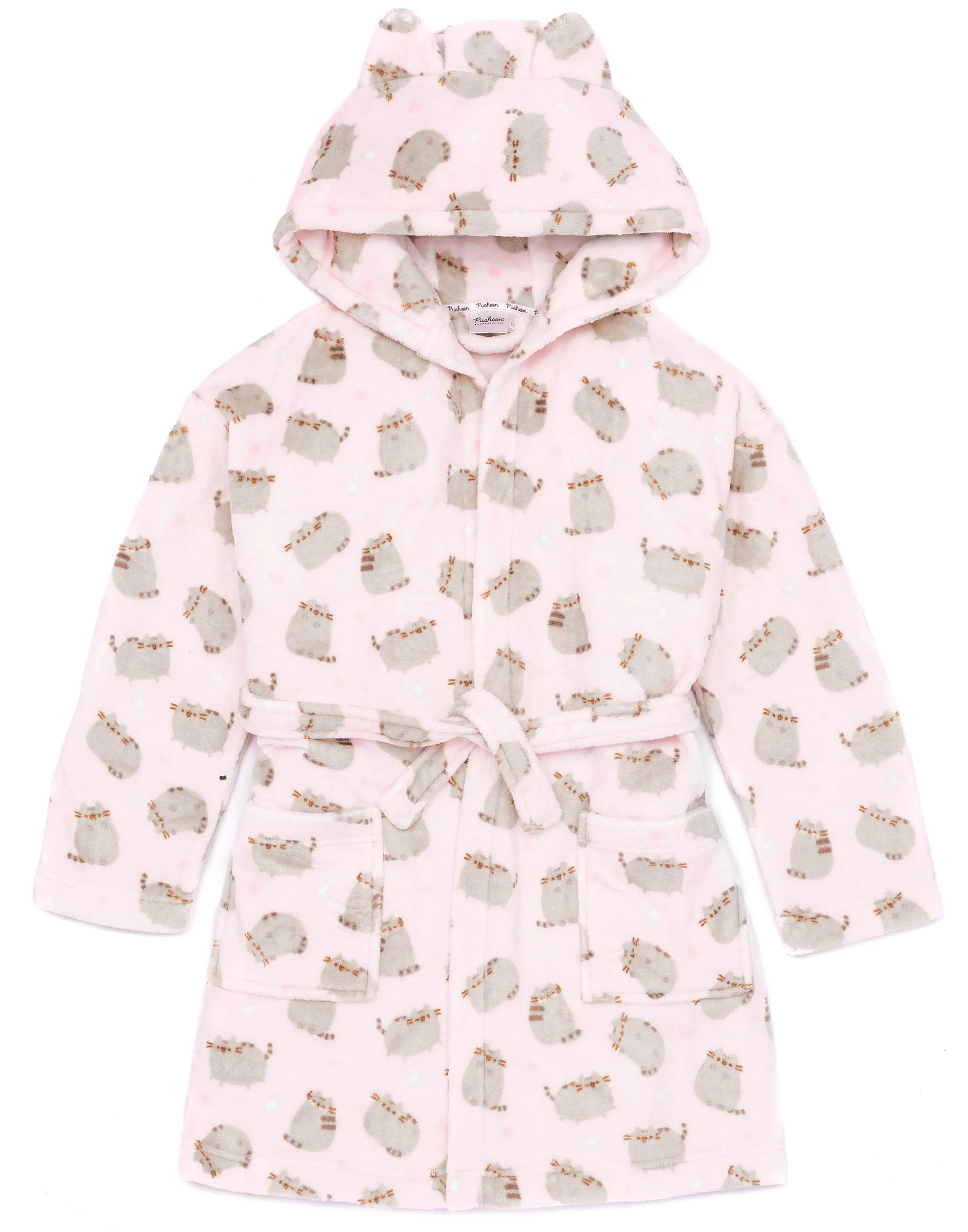 Pusheen The Cat Girls Bathrobe - Pink All Over Print