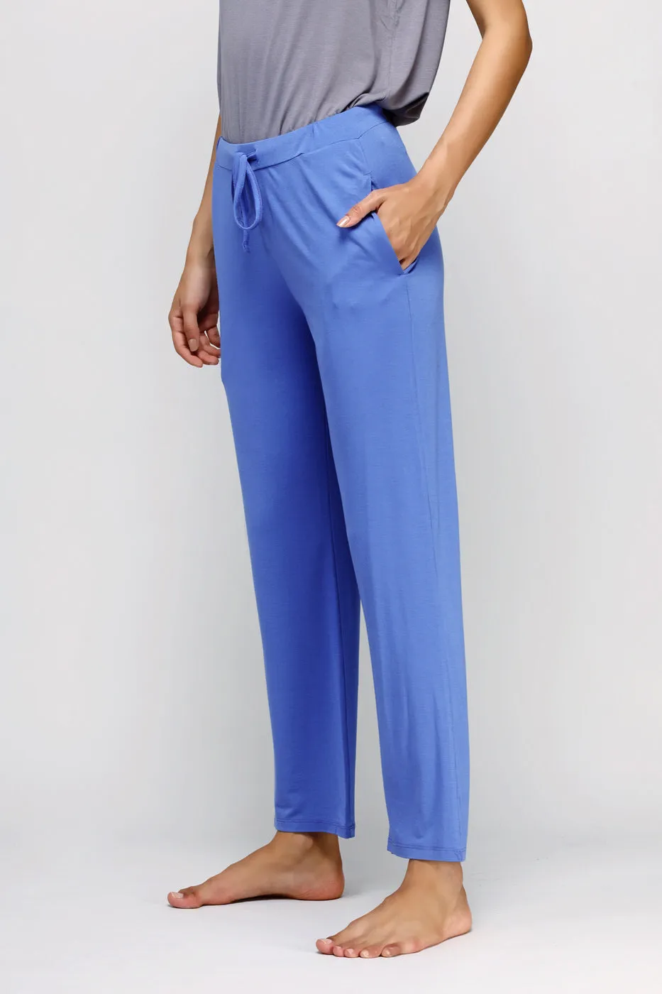 Relaxed Blue Straight Lounge Pant