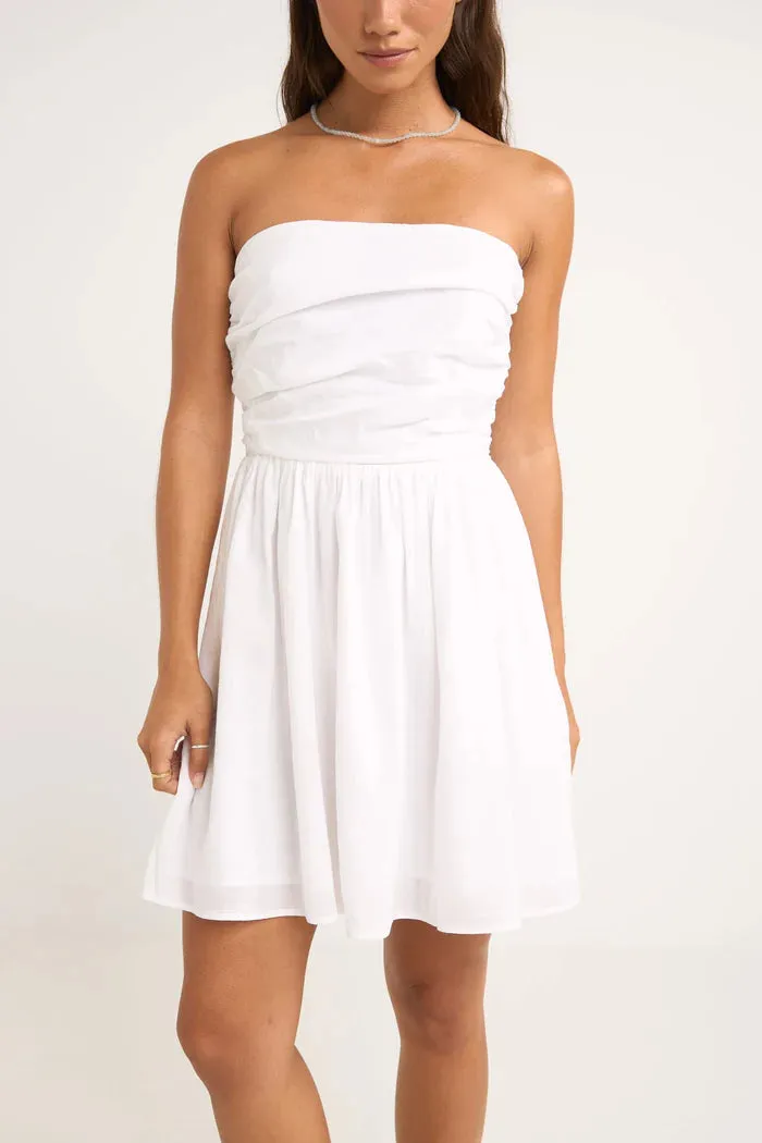 Rhythm Mila Mini Dress - WHITE