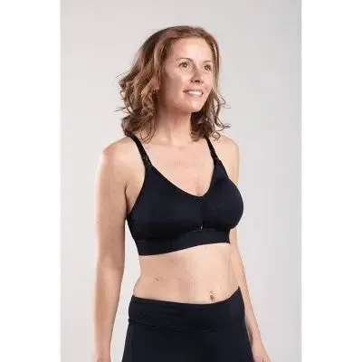 Simple Wishes Women's All-in-One SuperMom Nursing and Pumping Bralette - Black S Full