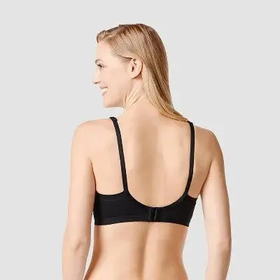 Simply Perfect by Warner's Women's Underarm Smoothing Seamless Wireless Bra Black XXL