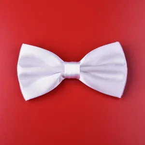 Solid Plain White Tuxedo Bow Tie Luxury Wedding Fashion