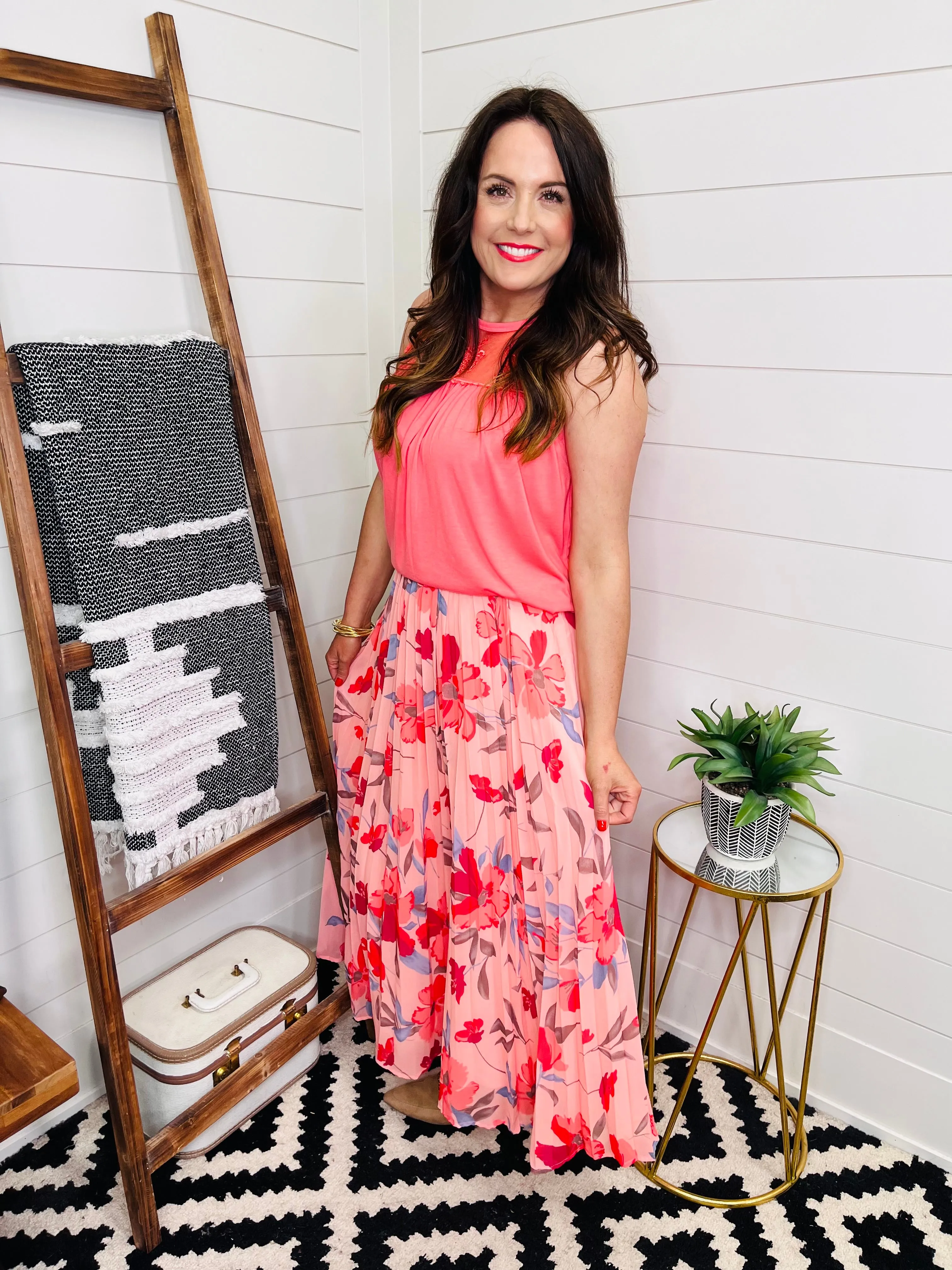 Strawberry Fields Floral Maxi Skirt