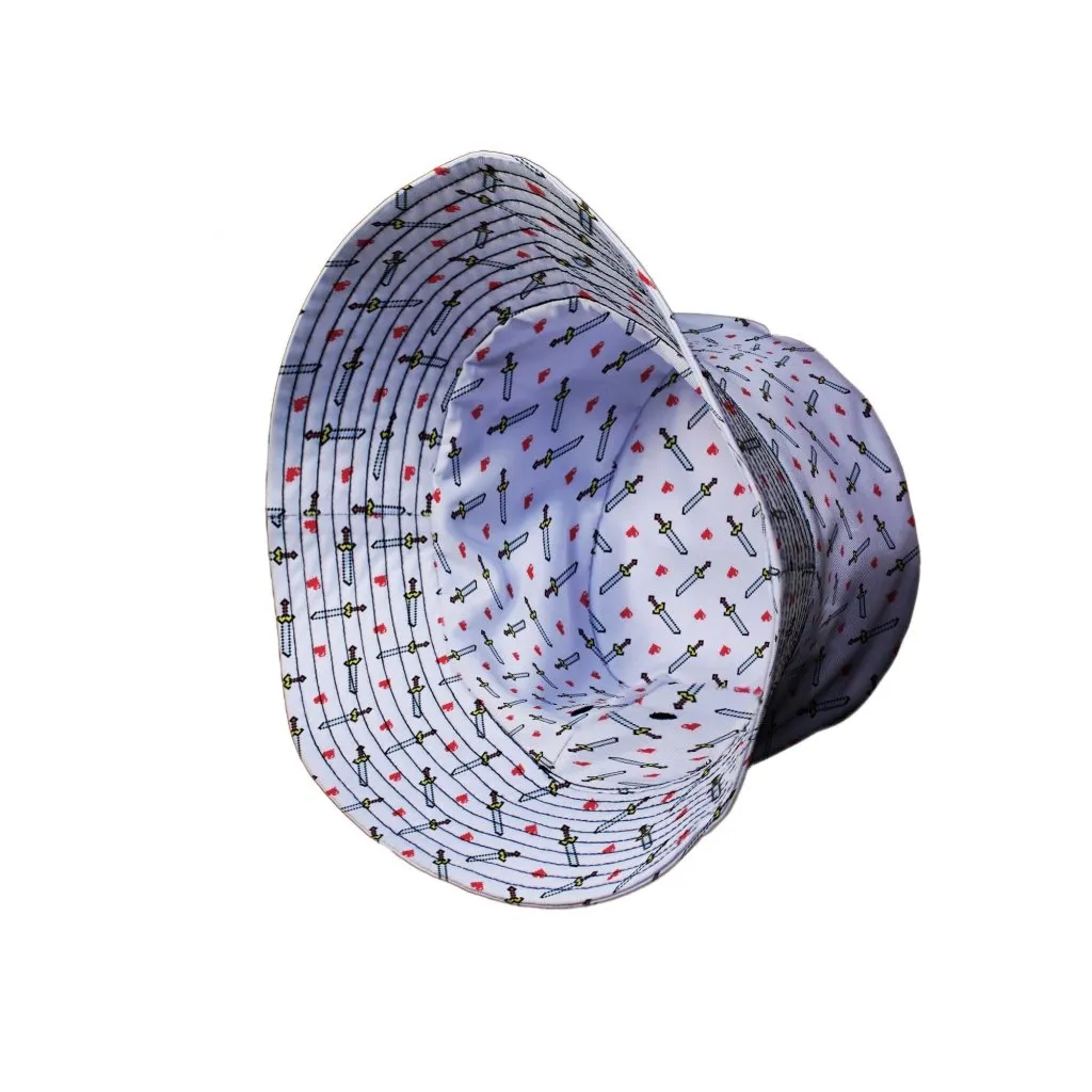 Sword and Hearts Video Game Bucket Hat