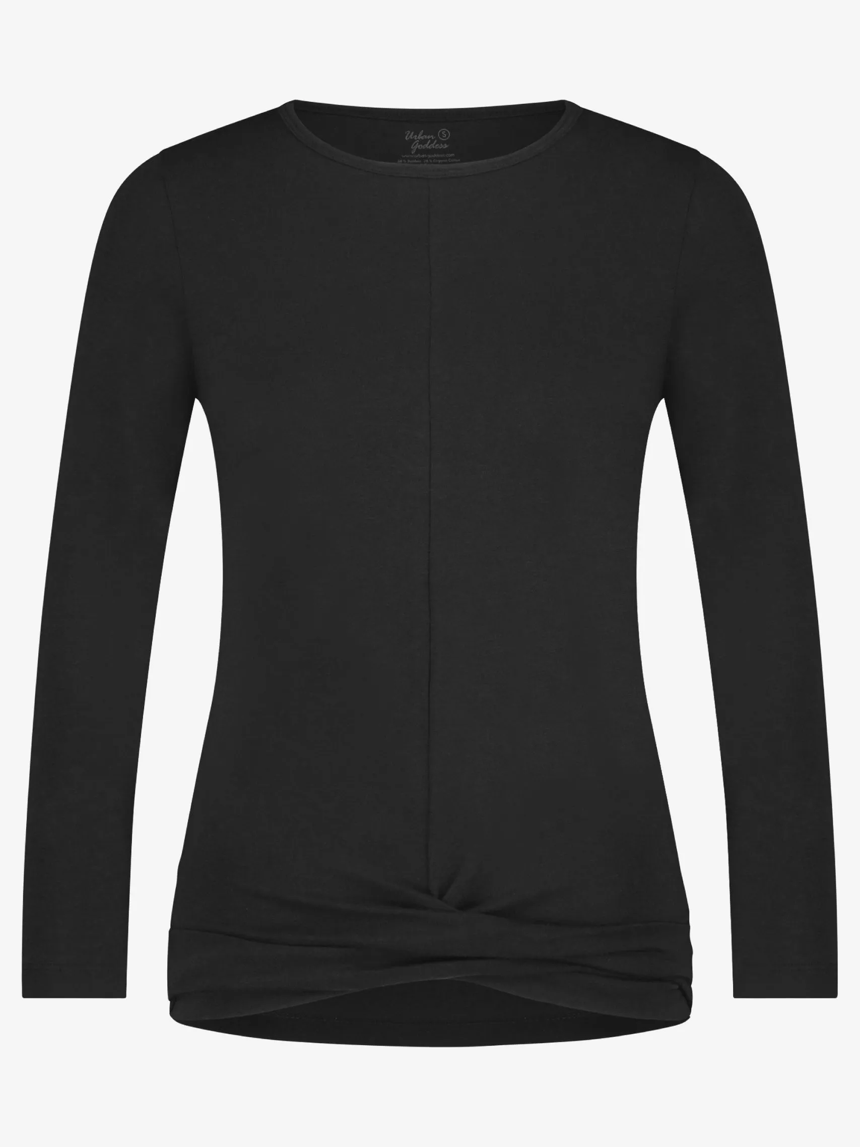 Urban Goddess Zora Long Sleeved Yoga Top - Urban Black