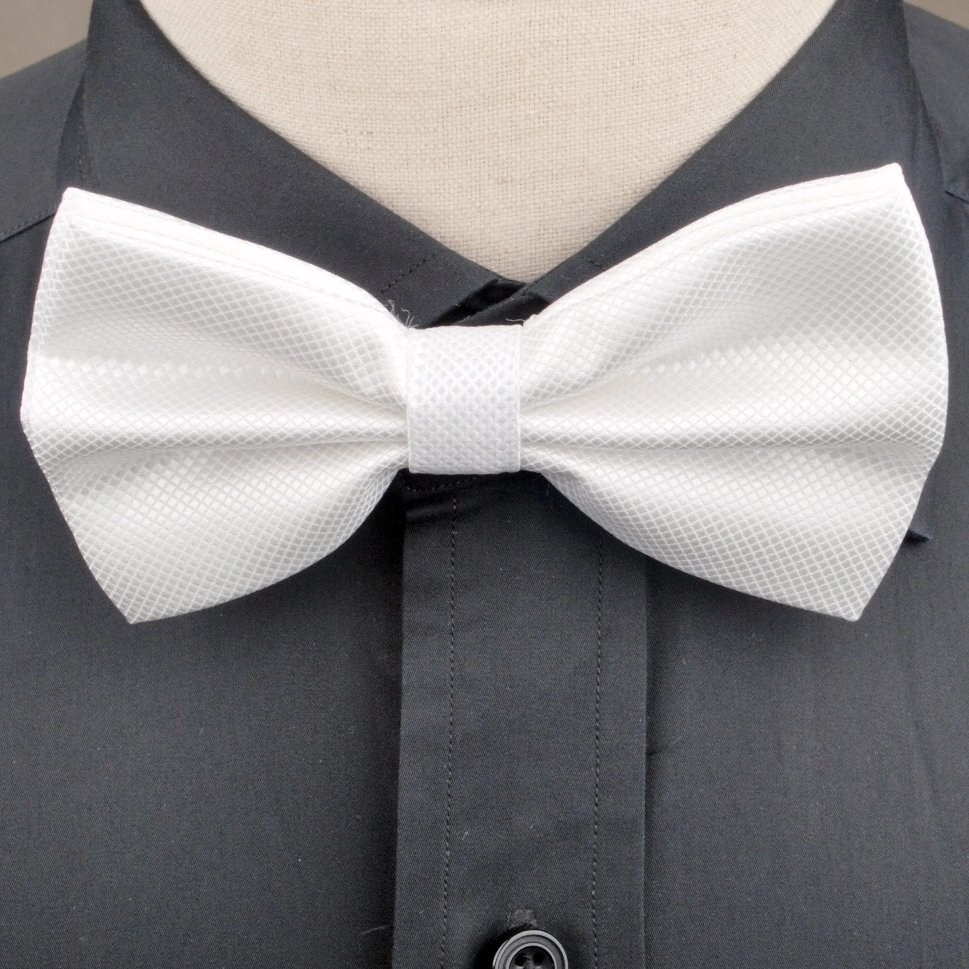 White Diamond Marcella Wedding Tuxedo Bow Tie Luxury Fashion