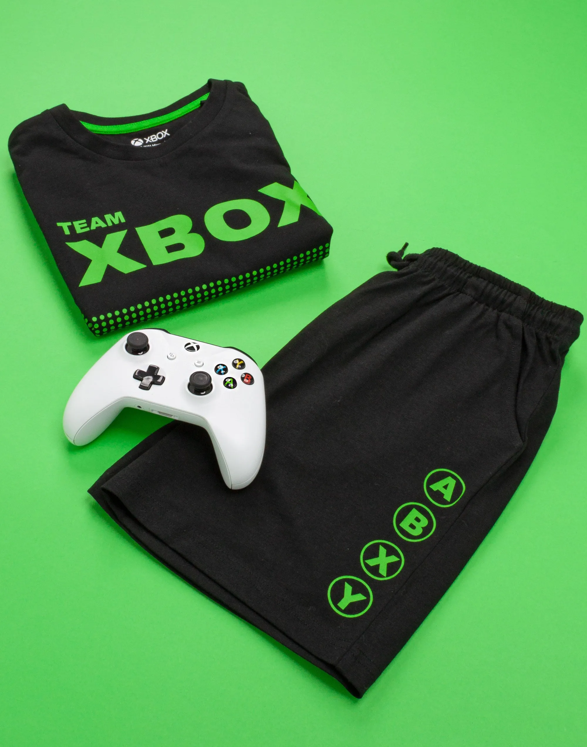 XBOX Boys Short Pyjamas - Black & Green