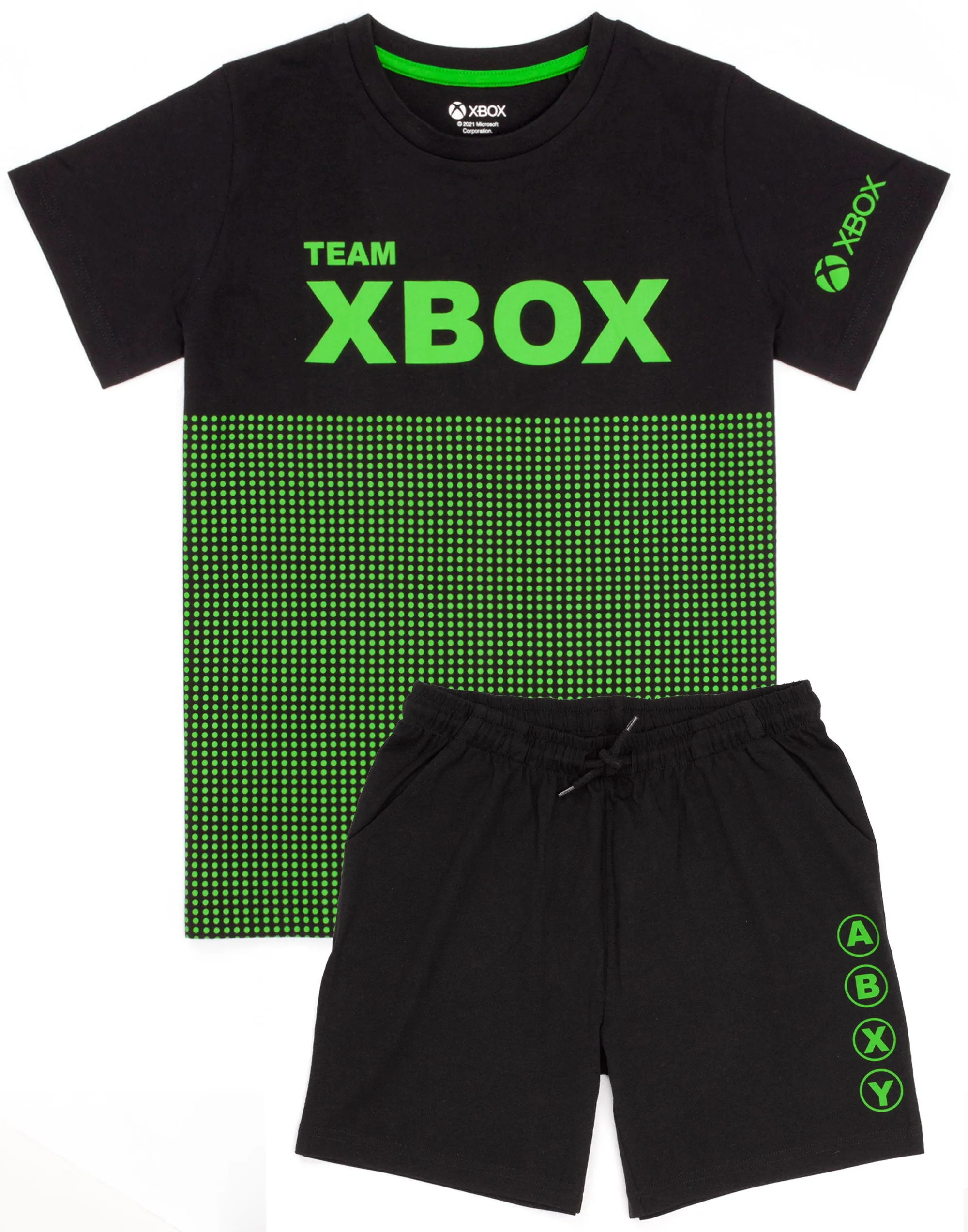 XBOX Boys Short Pyjamas - Black & Green