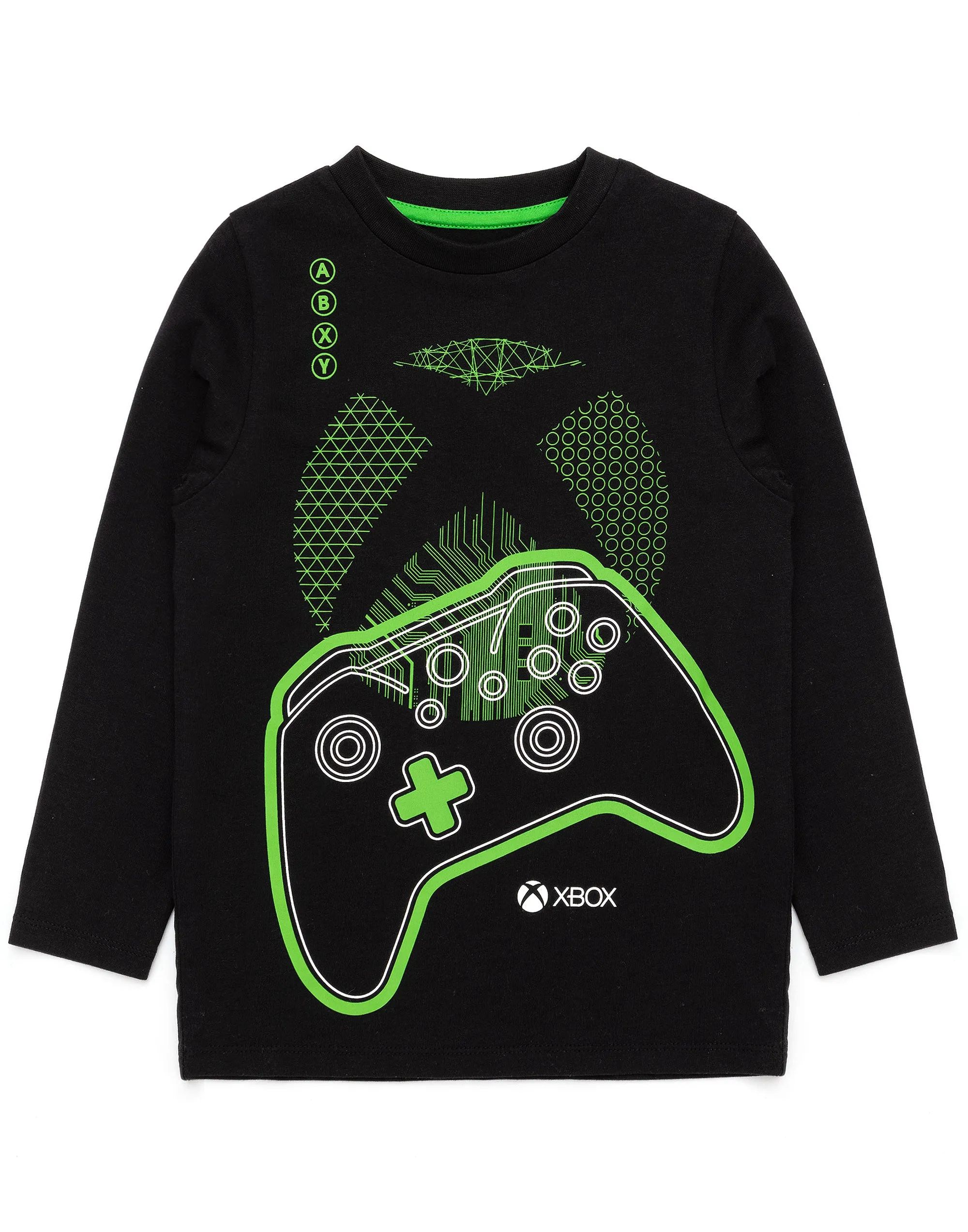 XBOX Pyjamas For Boys Long Sleeve T-Shirt & Trousers Set - Black