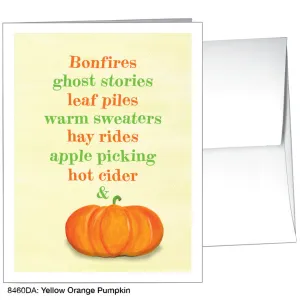 Yellow Orange Pumpkin, Greeting Card (8460DA)